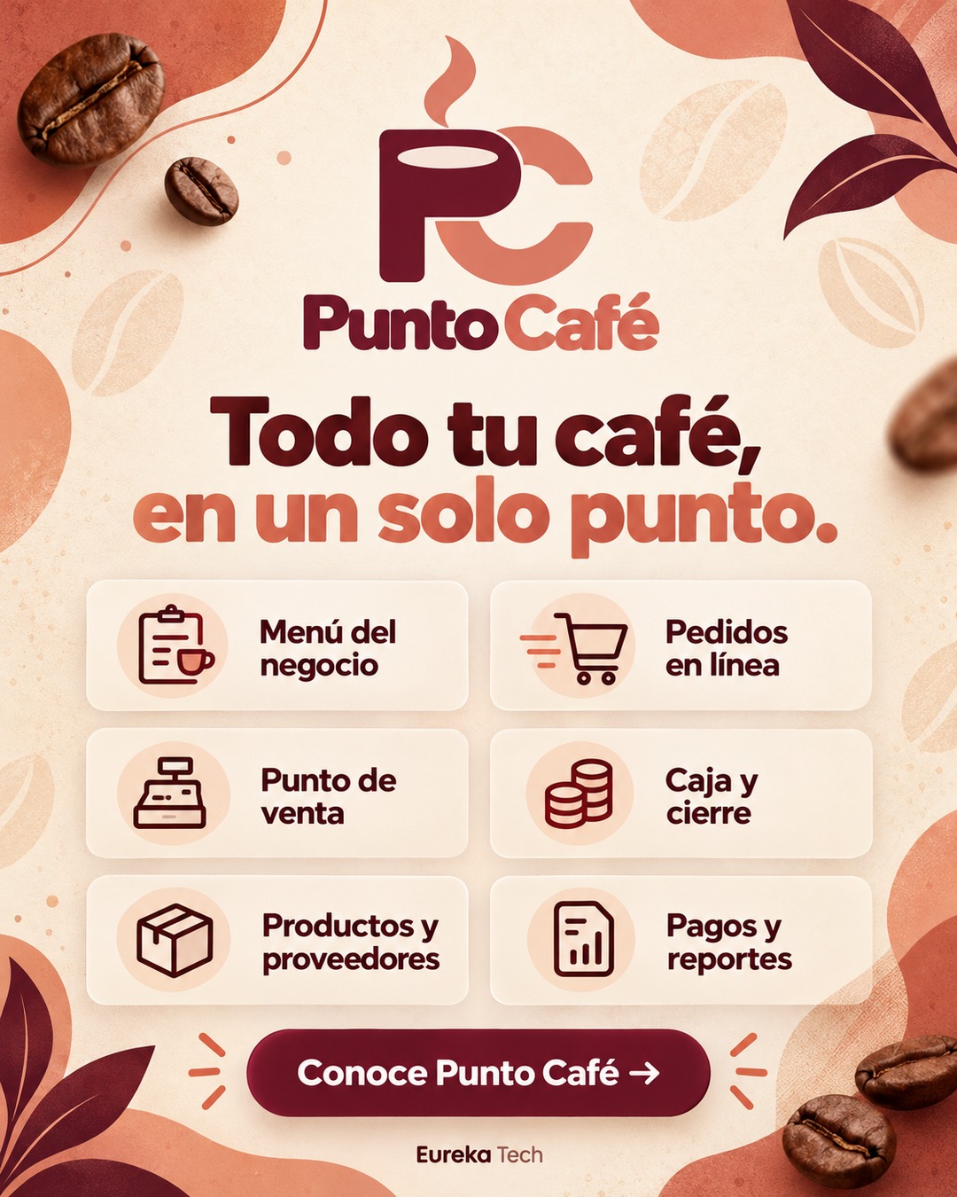 Cartel de Punto Café aprobado para Instagram